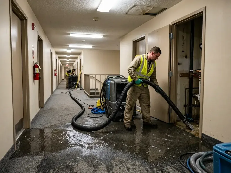 multi-unit-apartment-hallway-f-005 — frequently asked questions, Emergency Burst Pipe Water Extraction & Removal in McAleste…